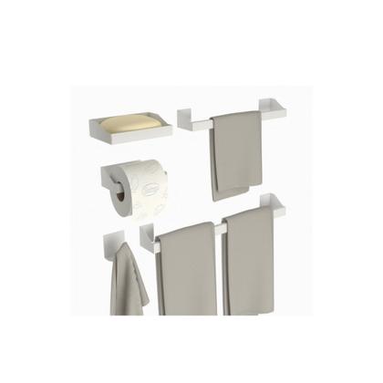 Kit de Acessórios Para Banheiro Branco 5Pcs F.Master Slim DF - FassinShop Imagem de Kit de Acessórios Para Banheiro Branco 5Pcs F.Master Slim DF