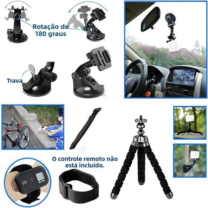 Imagem de Kit De Acessórios Para Câmera De Ação 60 Em 1 Para GoPro Hero, Insta360 E Câmeras DJI Osmo