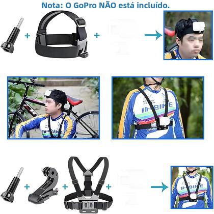 Imagem de Kit De Acessórios Para Câmera De Ação 60 Em 1 Para GoPro Hero, Insta360 E Câmeras DJI Osmo
