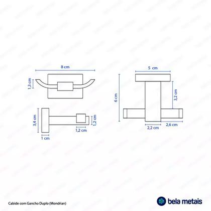 Imagem de Kit de Acessórios para Lavabo Mondrian Cromado