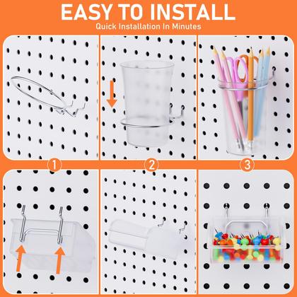 Imagem de Kit de acessórios Peg Board Organizer INCLY para garagem, 30 unidades