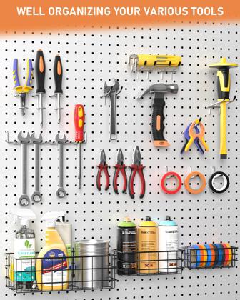 Imagem de Kit de acessórios Pegboard INCLY Extra Thick 6 mm 100 unidades