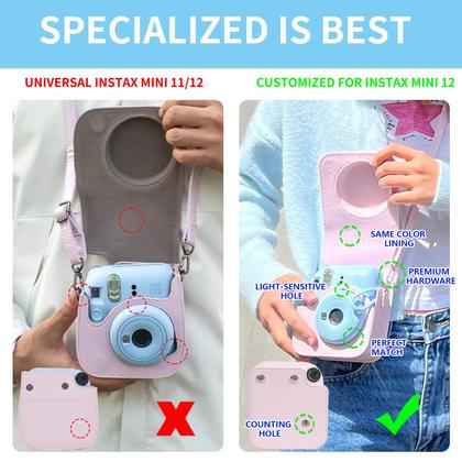 Imagem de Kit de acessórios WOGOZAN para Fujifilm Instax Mini 12 lilás roxo