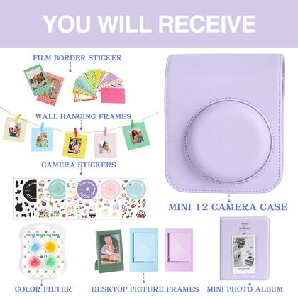 Imagem de Kit de acessórios WOGOZAN para Fujifilm Instax Mini 12 lilás roxo