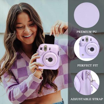 Imagem de Kit de acessórios WOGOZAN para Fujifilm Instax Mini 12 lilás roxo
