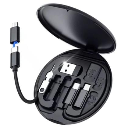 Imagem de Kit de Adaptador 5 em 1 + suporte de celular type-c Lightning Micro Usb e Cabo de Carregamento funcional 101893