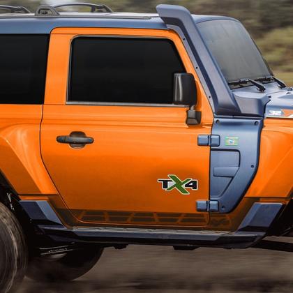 Imagem de Kit De Adesivos Tx4 Troller 2020/2021 Emblema + Soleira Par