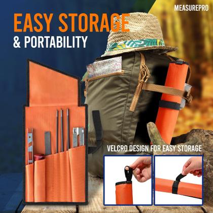 Imagem de Kit de afiação de motosserras MeasuPro de 7 peças com limas redondas e planas