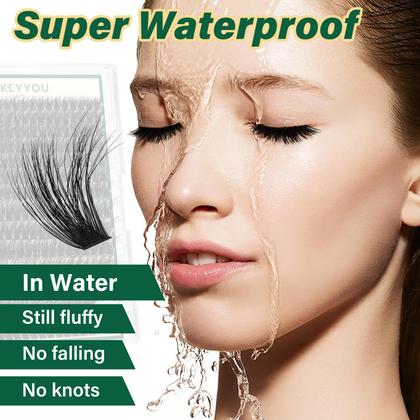 Imagem de Kit de agrupamentos de cílios KEYYOU 3D Effect 280 unidades 100D D Curl