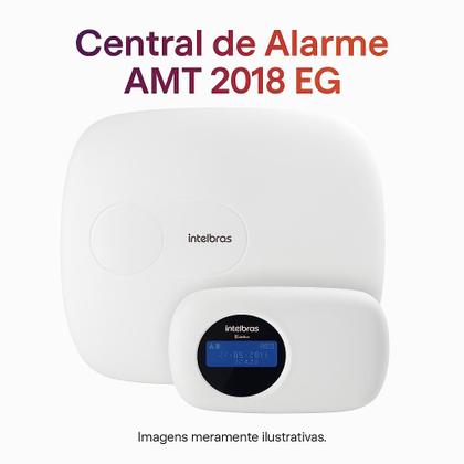 Imagem de Kit de Alarme GSM e Internet Intelbras AMT 2018 EG Central com 9 Sensores Sem Fio e 2 Controles