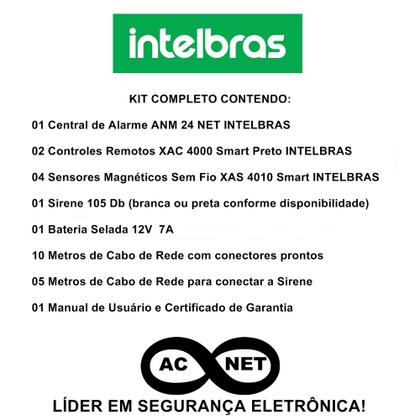 Imagem de Kit de Alarme Intelbras com 04 sensores sem fio