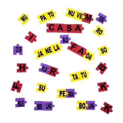 Imagem de Kit De Alfabetização 325 Peças Em Eva Alfabeto Silabas Simples E Complexas - Criativa Educativos