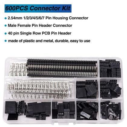 Imagem de Kit de alicate de crimpagem Taiss SN-28B com conectores Dupont 600PCS