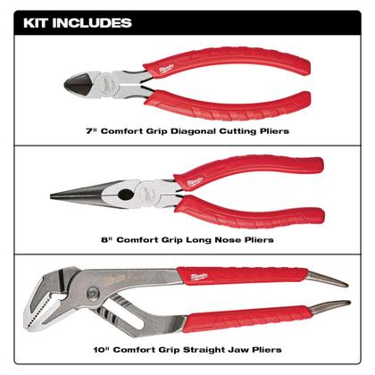 Imagem de Kit de alicates c/ 3 pçs 48-22-6331 milwaukee