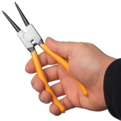 Imagem de Kit De Alicates Para Anéis 7 Polegadas Jogo Com 4 Peças Extrator Interno Externo Curvo Reto