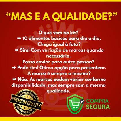 Imagem de Kit De Alimentos de Cesta Básica Com 10 Itens Essenciais