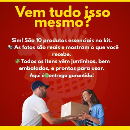 Imagem de Kit De Alimentos de Cesta Básica Com 10 Itens Essenciais