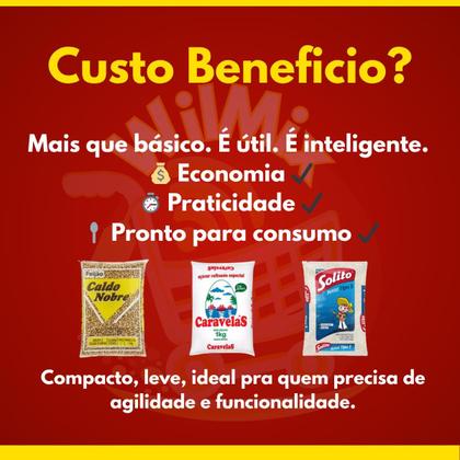 Imagem de Kit De Alimentos de Cesta Básica Com 10 Itens Essenciais