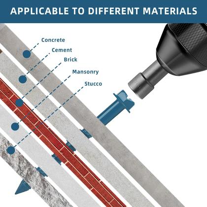 Imagem de Kit de ancoragem de parafusos de concreto kvohlum 1/4 x 2 com broca 50 unidades