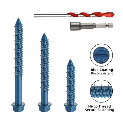 Imagem de Kit de ancoragem de parafusos de concreto kvohlum 1/4 x 2 com broca 50 unidades