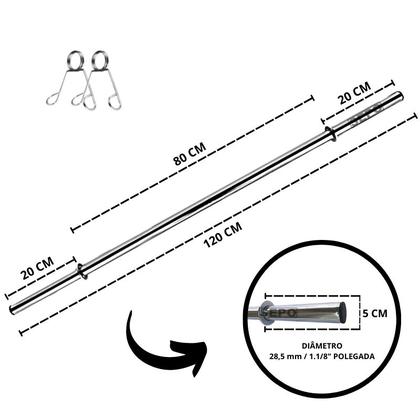 Imagem de Kit de Anilhas e Barras Musculação completo 44 Kg