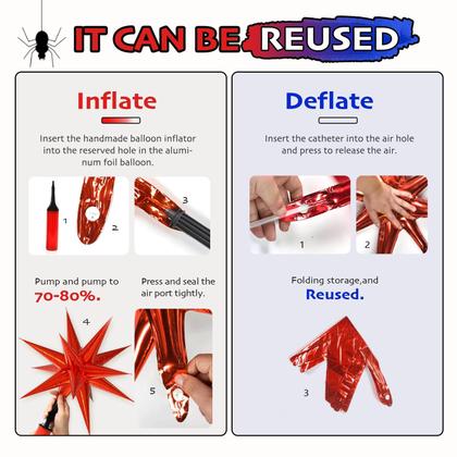 Imagem de Kit de Arco de Balões ELTNEGSA - Tema Aranha - 132 Unidades