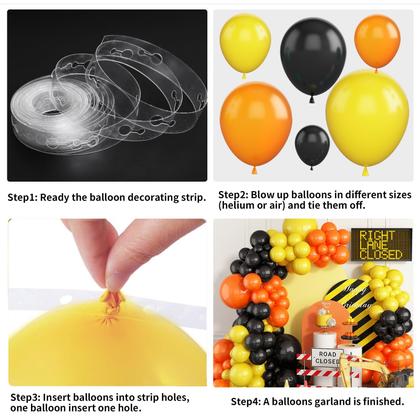 Imagem de Kit de Arco de Balões Sowide para Festa de Construção - Com Película de Caminhão