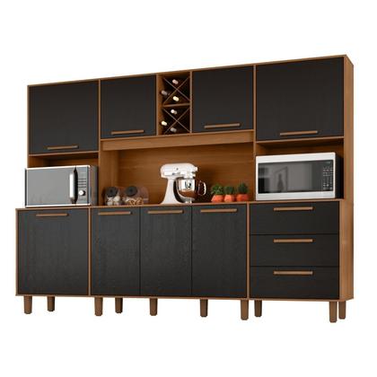 Imagem de Kit de Armários para Cozinha Mdp 8 Portas 3 Gavetas Apollo