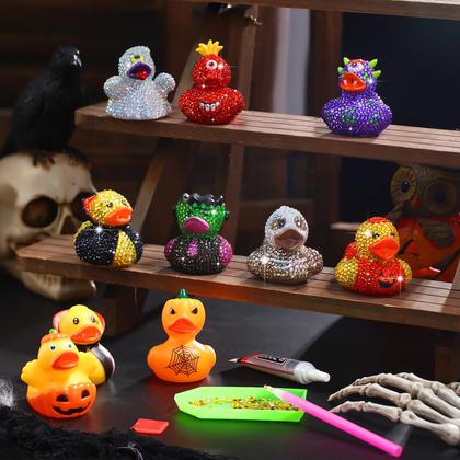 Imagem de Kit de arte DIY Diamond Landical Rubber Ducks Tema de Halloween