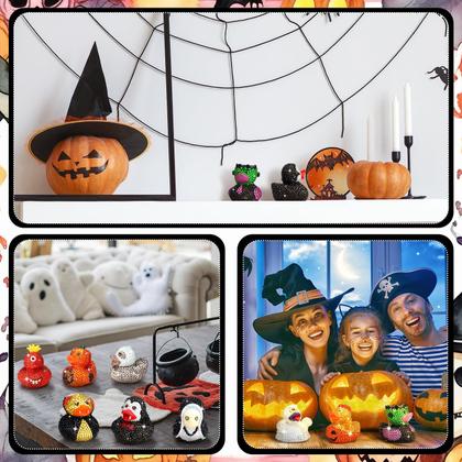 Imagem de Kit de arte DIY Diamond Landical Rubber Ducks Tema de Halloween