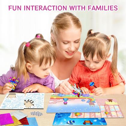 Imagem de Kit de arte e artesanato em alumínio PERRYHOME Unicorn & Princess Girls