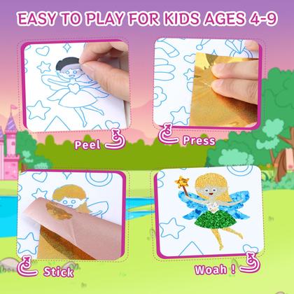Imagem de Kit de arte e artesanato em alumínio PERRYHOME Unicorn & Princess Girls