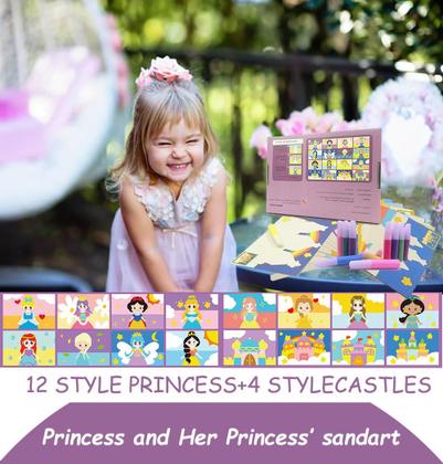 Imagem de Kit de arte em areia MoimTech para crianças com 16 designs e 12 cores de areias