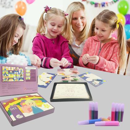 Imagem de Kit de arte em areia MoimTech para crianças com 16 designs e 12 cores de areias