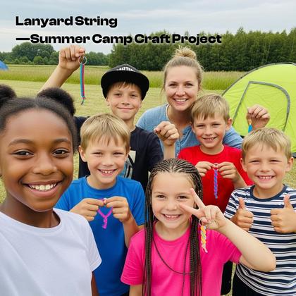 Imagem de Kit de artesanato Caydo Lanyard String com 40 rolos de corda Gimp