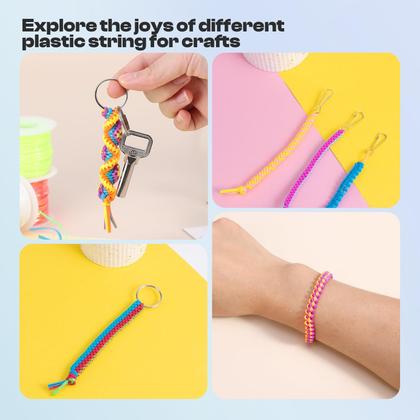 Imagem de Kit de artesanato Caydo Lanyard String com 40 rolos de corda Gimp