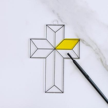 Imagem de Kit de artesanato Cross Suncatchers Winlyn 27 conjuntos para crianças e adultos