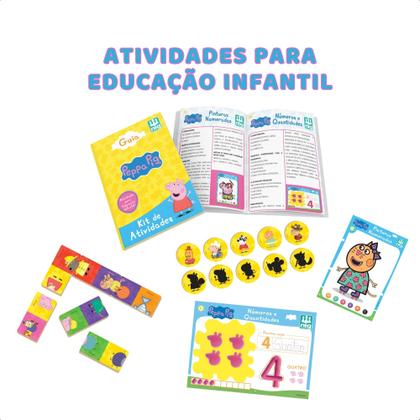 Imagem de Kit de Atividades Educação Infantil Peppa Pig Jogo Memória Pintura Dominó Cordenação Brinquedo Educativo - Nig 0527 Nig Brinquedos