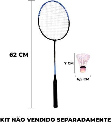 Imagem de Kit de Badminton Completo 2 Raquetes 3 Petecas Diversão
