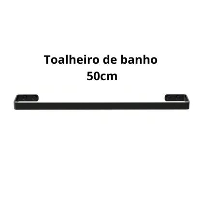 Imagem de Kit de Banheiro Completo 4 peças de Metal Acessórios banheiro Suportes Porta Toalheiros de Banho