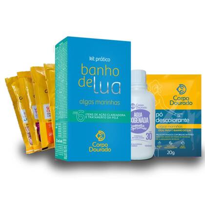 Imagem de Kit de Banho Prático Corpo Dourado Banho de Lua 300g Pêlo Dourado Clareamento em Casa Hidratação