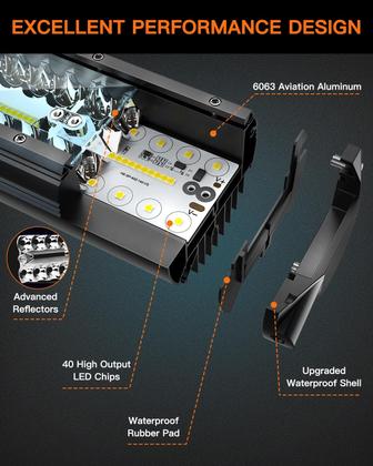 Imagem de Kit de barra de luz LED LEDMIRCY de 7 polegadas com fiação de interruptor basculante