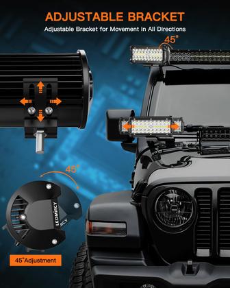 Imagem de Kit de barra de luz LED LEDMIRCY de 7 polegadas com fiação de interruptor basculante