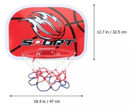 Imagem de Kit De Basquete Infantil Divertido Com Tabela Aro Bola E Bomba