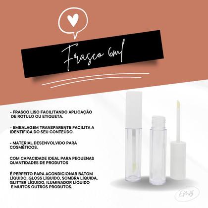 Imagem de Kit De Batom Liquido Gloss Labial Frasco 6ml Vazio - 100u