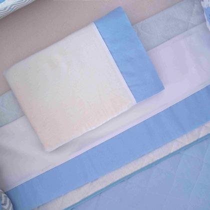 Imagem de Kit de berco masculino e feminino nuvem de amor principe e princesa com 12 pçs com saia e protetor