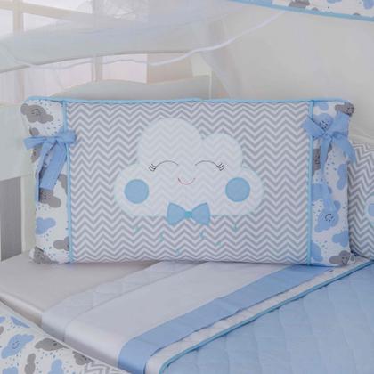 Imagem de Kit de berco masculino e feminino nuvem de amor principe e princesa com 12 pçs com saia e protetor