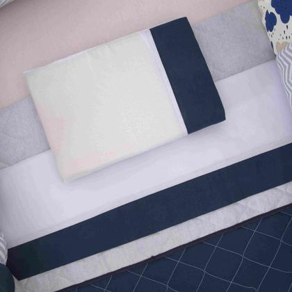 Imagem de Kit de berco masculino e feminino nuvem de amor principe e princesa com 12 pçs com saia e protetor