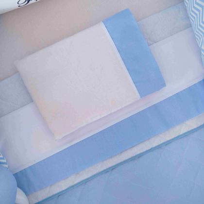 Imagem de Kit de berco masculino e feminino nuvem de amor principe e princesa com 12 pçs com saia e protetor