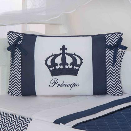 Imagem de Kit de berco masculino e feminino nuvem de amor principe e princesa com 12 pçs com saia e protetor
